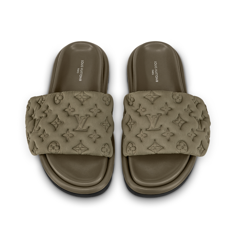 pool pillow comfort mules black